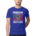 Men's Freedom Is Not Free I Paid For It United States Veteran Design Printed T-Shirt