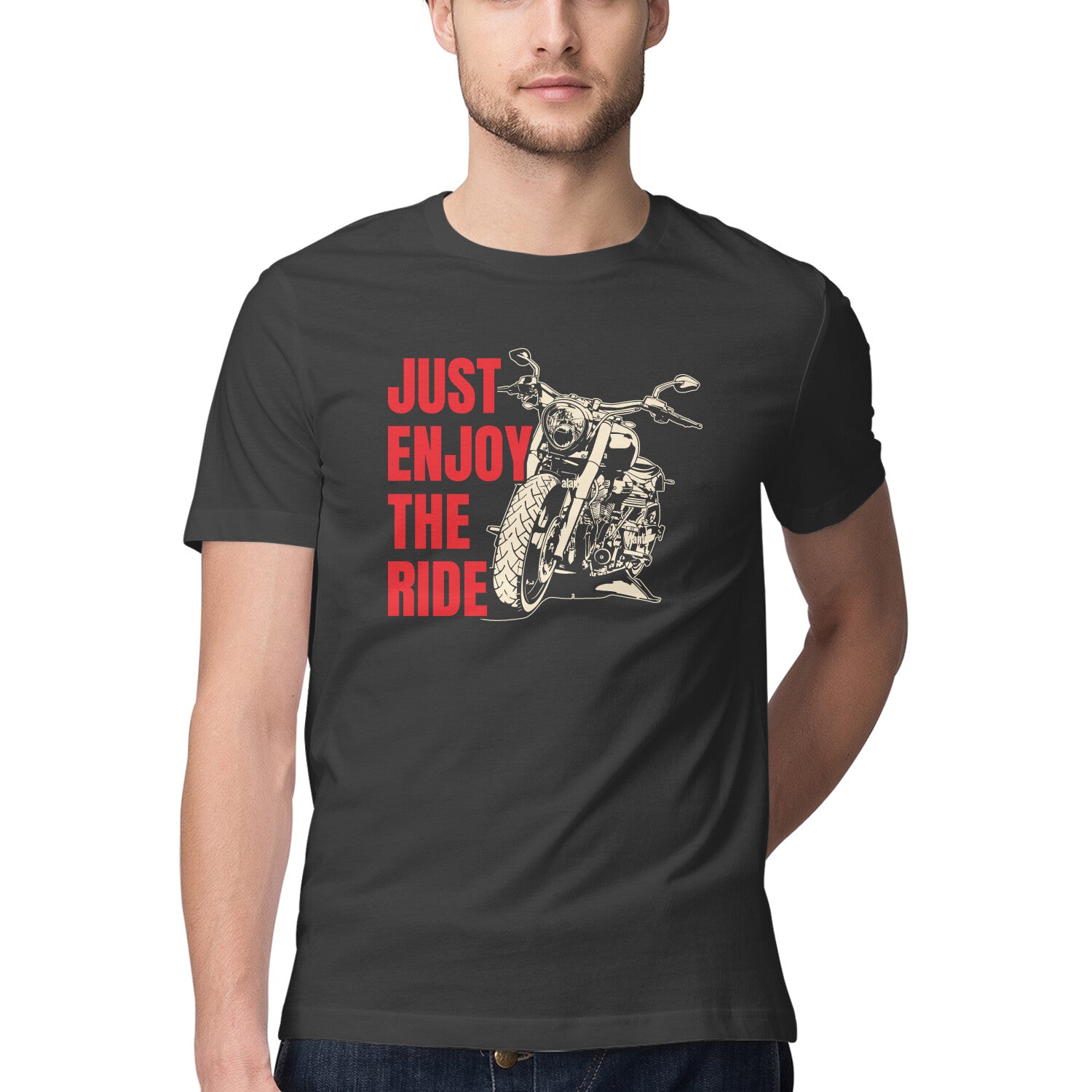 Men's Just Enjoy The Ride Design Printed T-Shirt