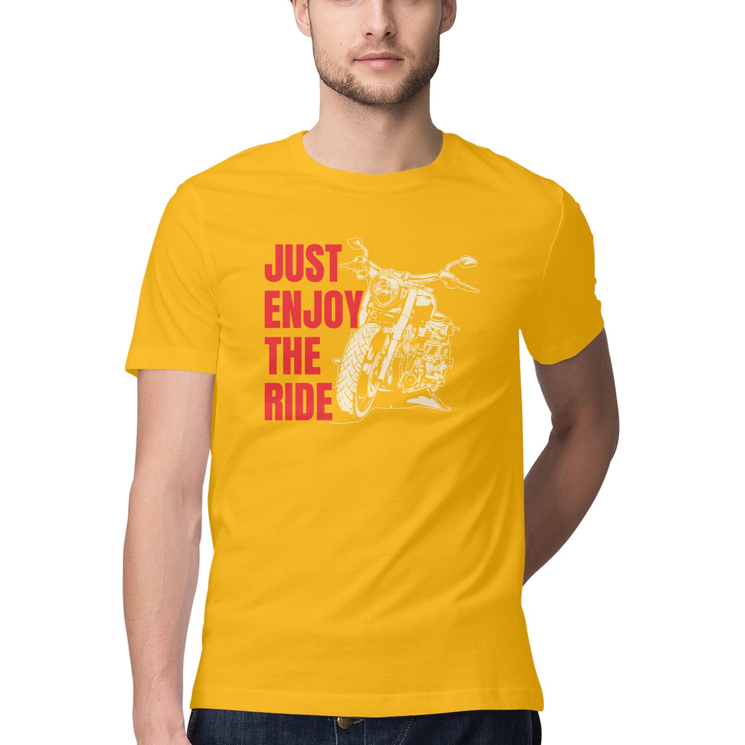 Men's Just Enjoy The Ride Design Printed T-Shirt