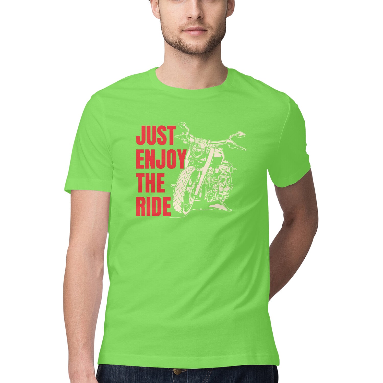 Men's Just Enjoy The Ride Design Printed T-Shirt