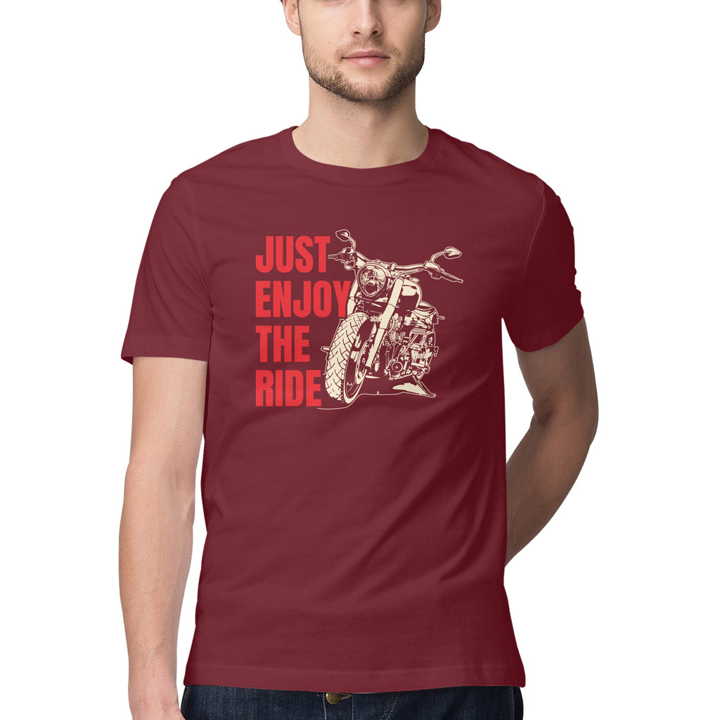 Men's Just Enjoy The Ride Design Printed T-Shirt