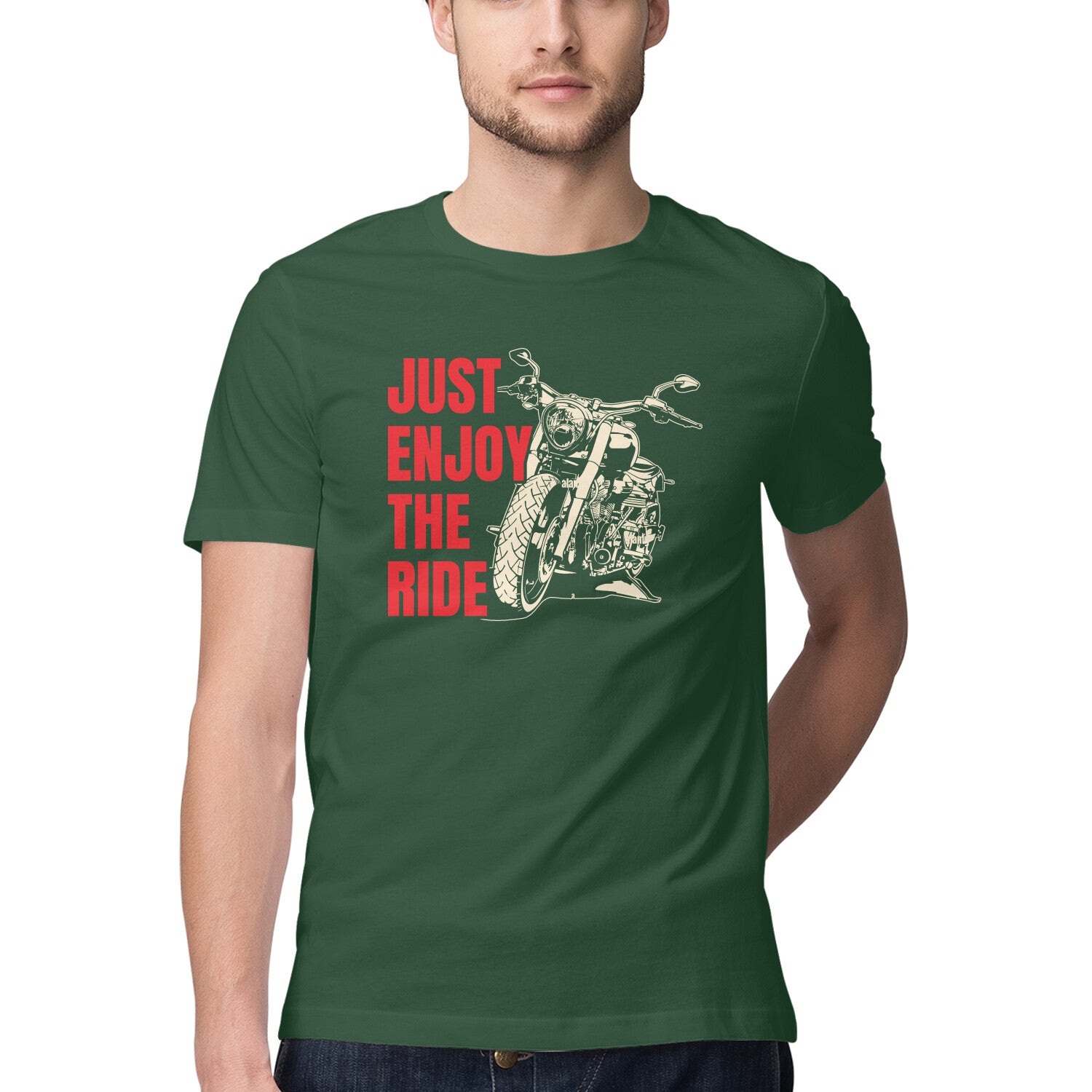 Men's Just Enjoy The Ride Design Printed T-Shirt