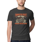Men's Manhattan Crazy New York Riders Motor Club Design Printed T-Shirt