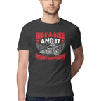 Men's Ride A Bike Brings Happiness Design Printed T-Shirt