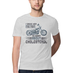 Men's I Drive Way Too Fast To Worry About Cholesterol Design Printed T-Shirt