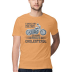 Men's I Drive Way Too Fast To Worry About Cholesterol Design Printed T-Shirt