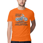 Men's I Drive Way Too Fast To Worry About Cholesterol Design Printed T-Shirt