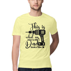 Men's This What An Awesome Dad Looks Like Design Printed T-Shirt