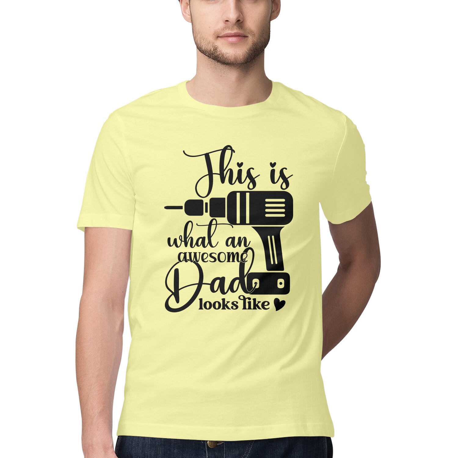 Men's This What An Awesome Dad Looks Like Design Printed T-Shirt