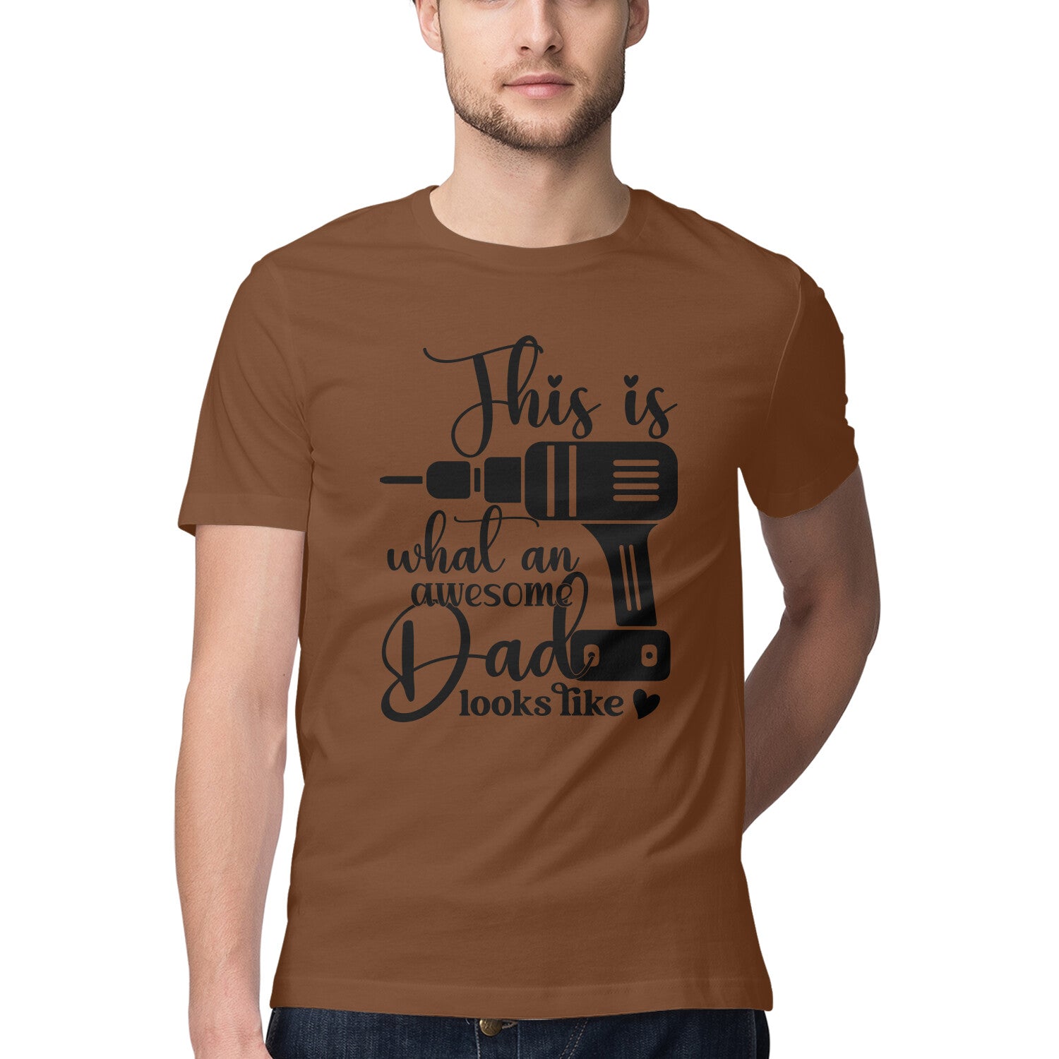 Men's This What An Awesome Dad Looks Like Design Printed T-Shirt