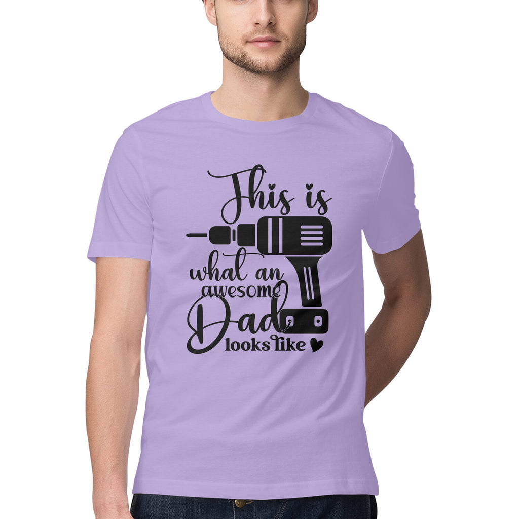 Men's This What An Awesome Dad Looks Like Design Printed T-Shirt