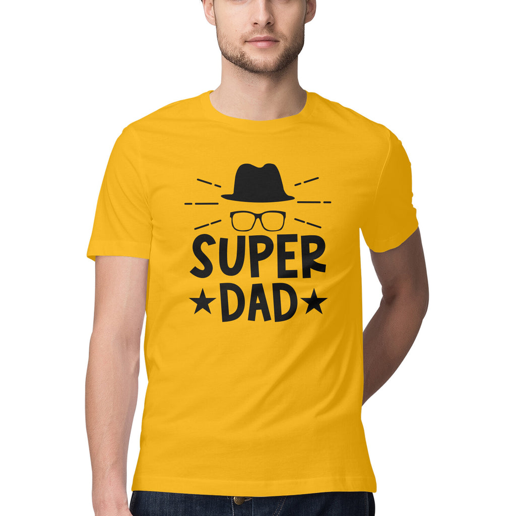 Men's Super Dad Design Printed T-Shirt