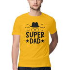 Men's Super Dad Design Printed T-Shirt