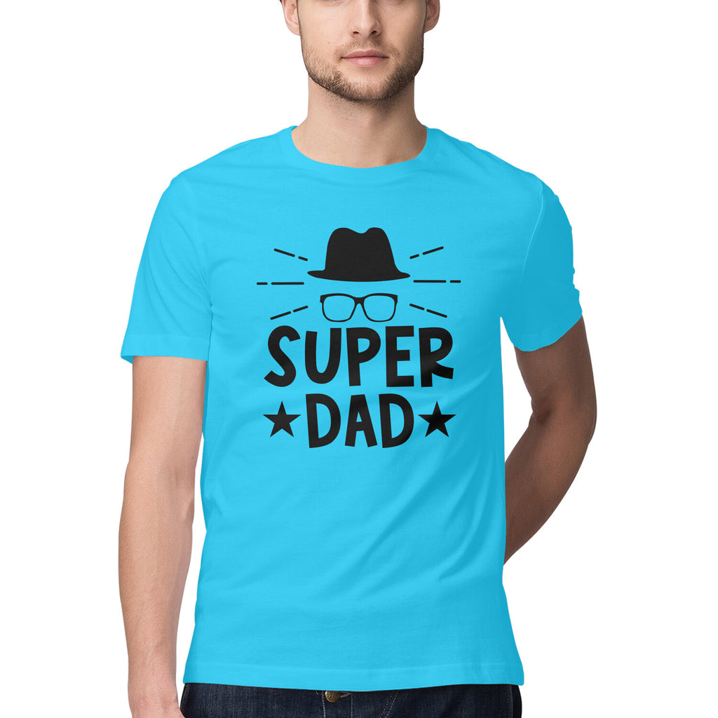 Men's Super Dad Design Printed T-Shirt