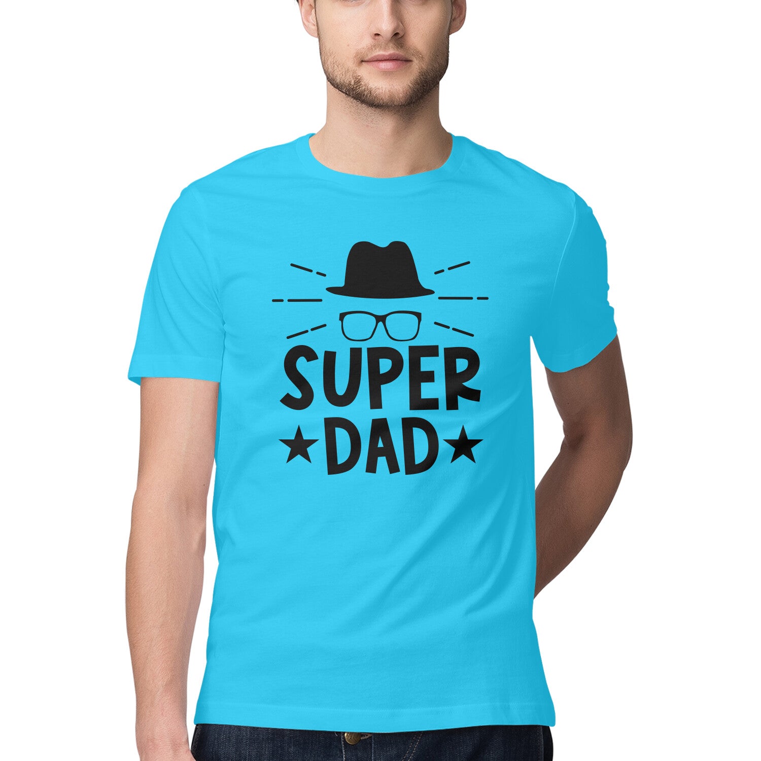 Men's Super Dad Design Printed T-Shirt