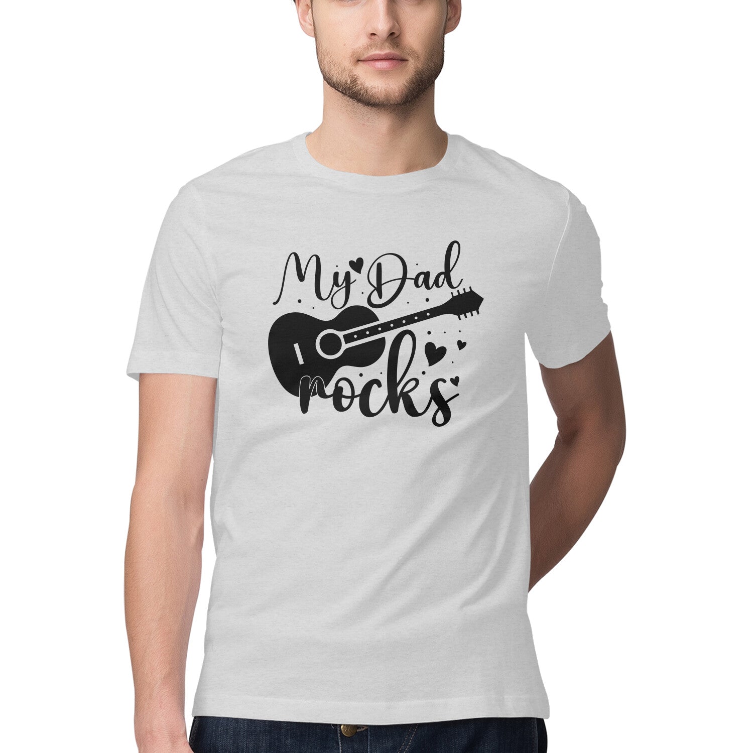 Men's My Dad Rocks Design Printed T-Shirt