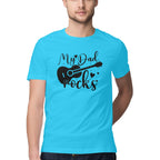 Men's My Dad Rocks Design Printed T-Shirt