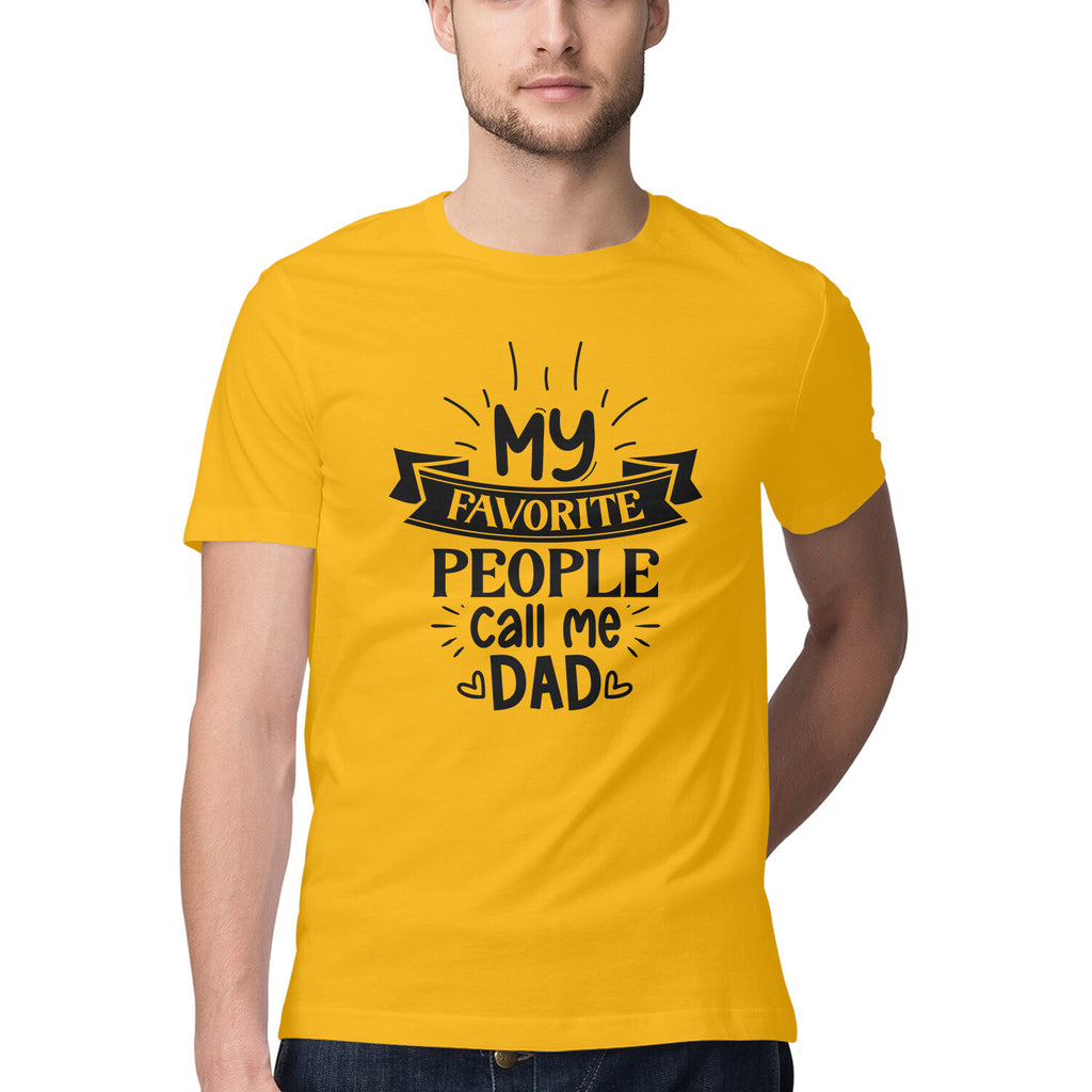 Men's My Favorite People Call me Dad Design Printed T-Shirt