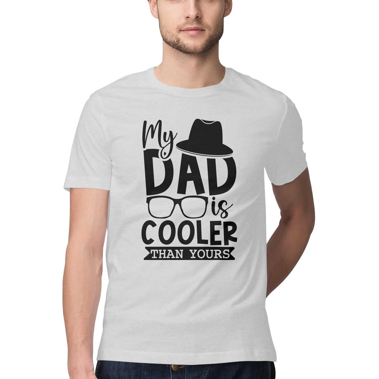Men's My Dad Is Cooler Than Yours Design Printed T-Shirt