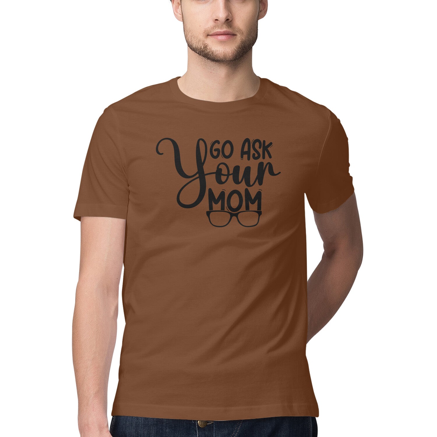 Men's Go Ask Your Mom Design Printed T-Shirt Secondary image