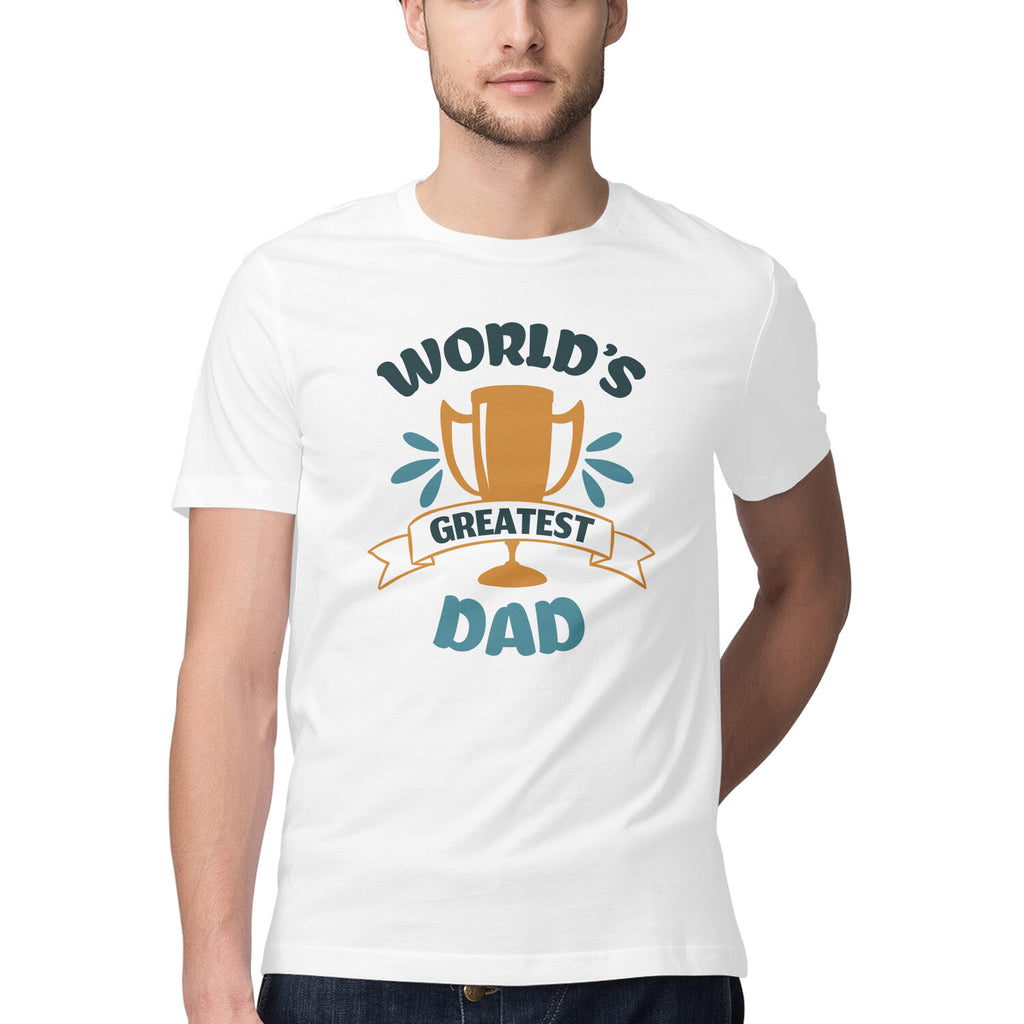 Men's World's Greatest Dad Design Printed T-Shirt