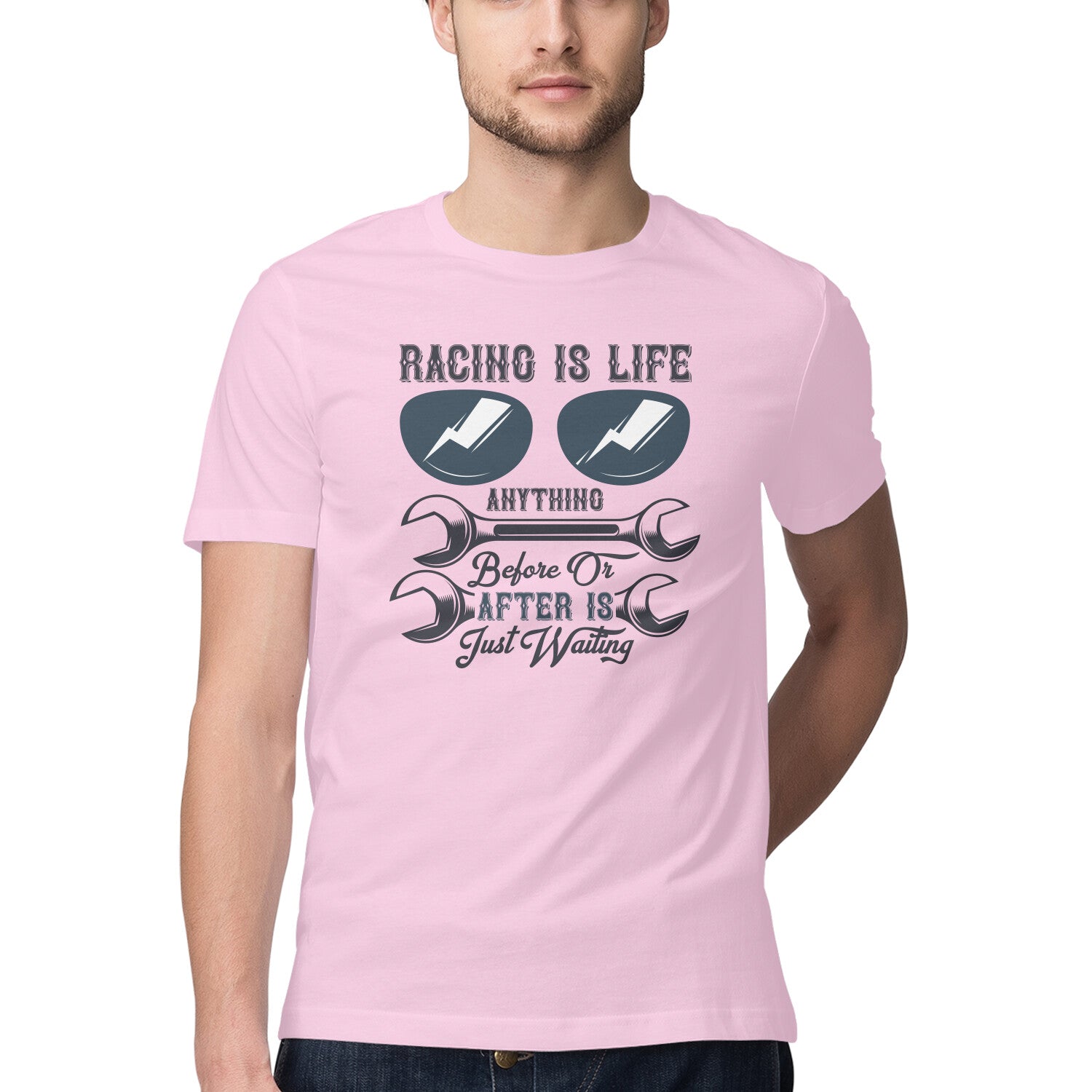 Men's Racino Is Life Design Printed T-Shirt