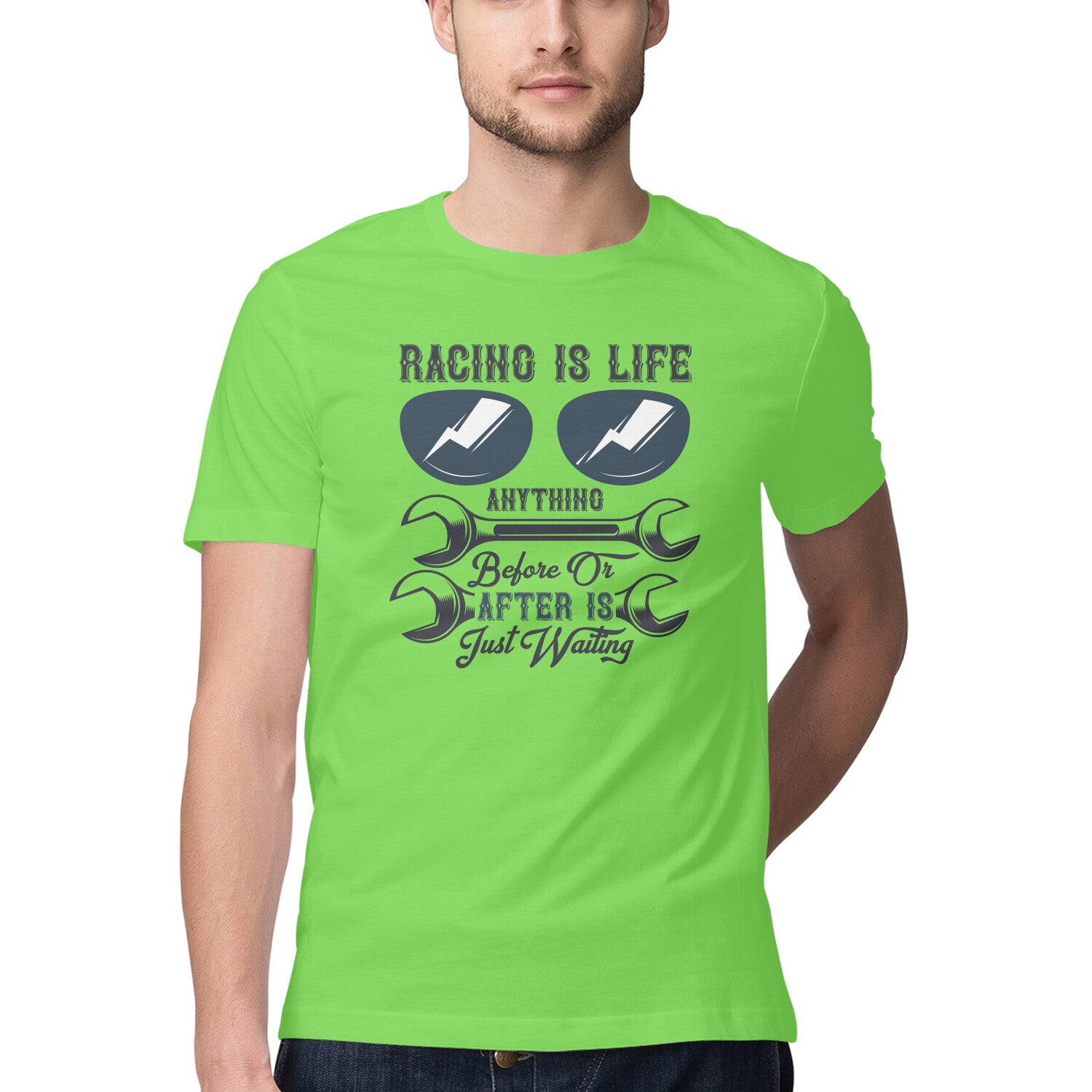 Men's Racino Is Life Design Printed T-Shirt