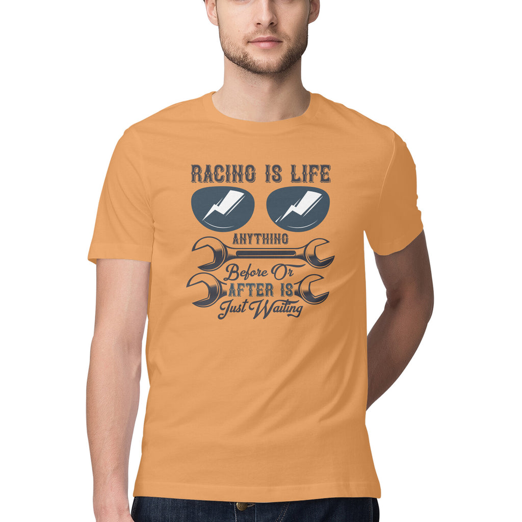Men's Racino Is Life Design Printed T-Shirt