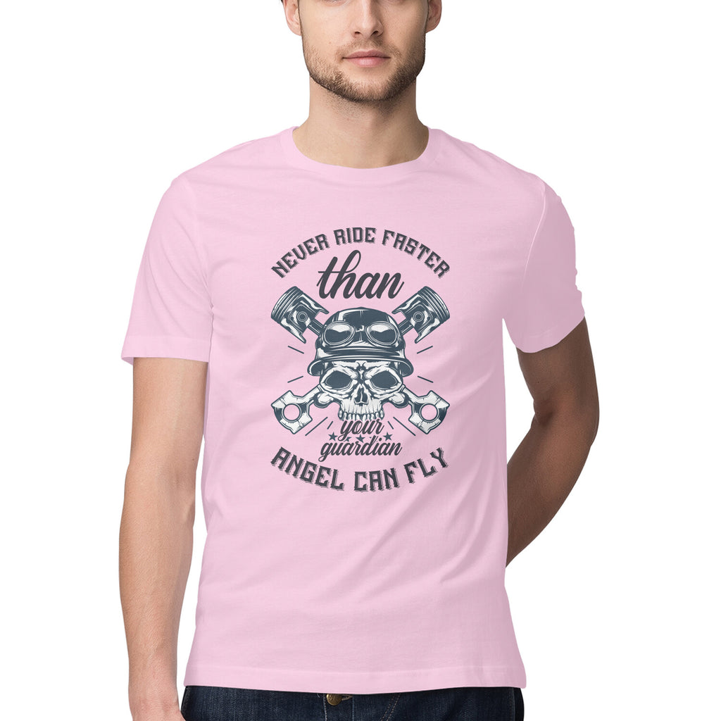 Men's Never Ride Faster  Design Printed T-Shirt