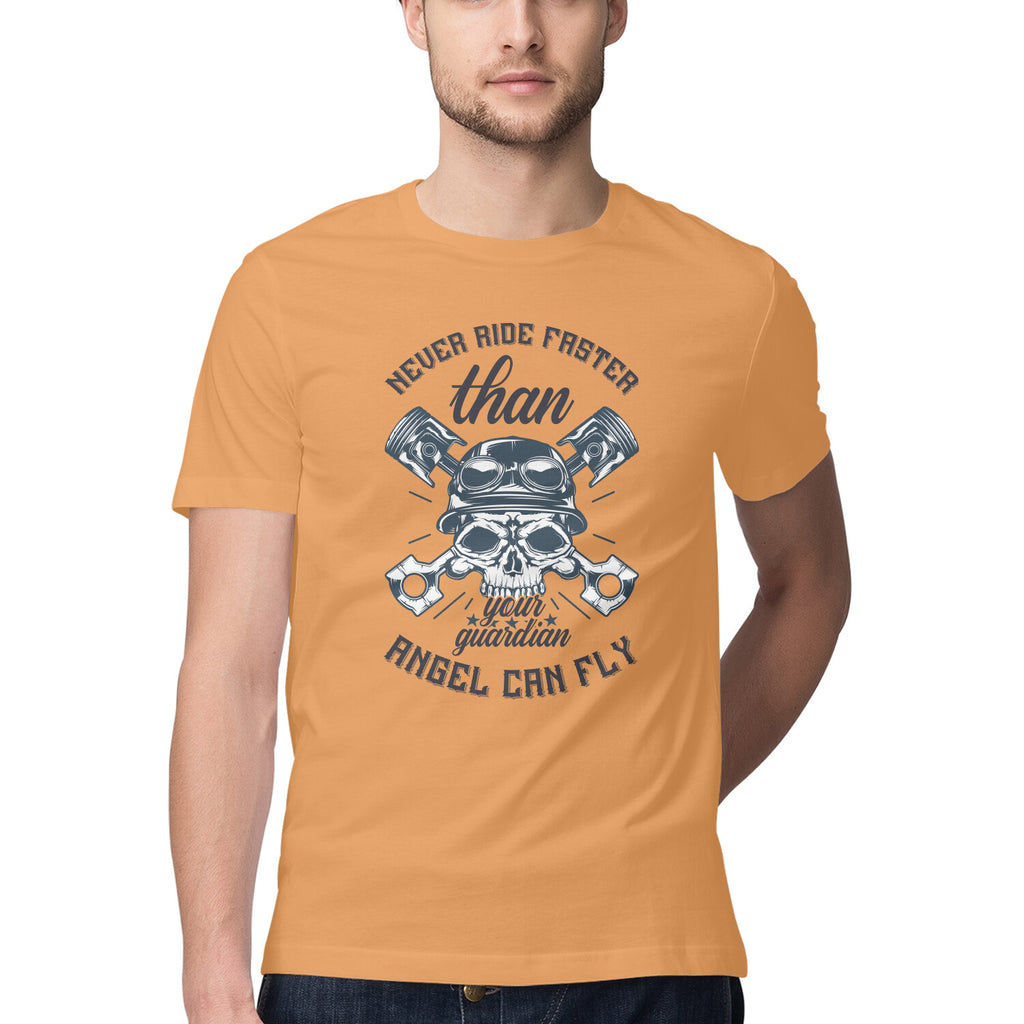 Men's Never Ride Faster  Design Printed T-Shirt