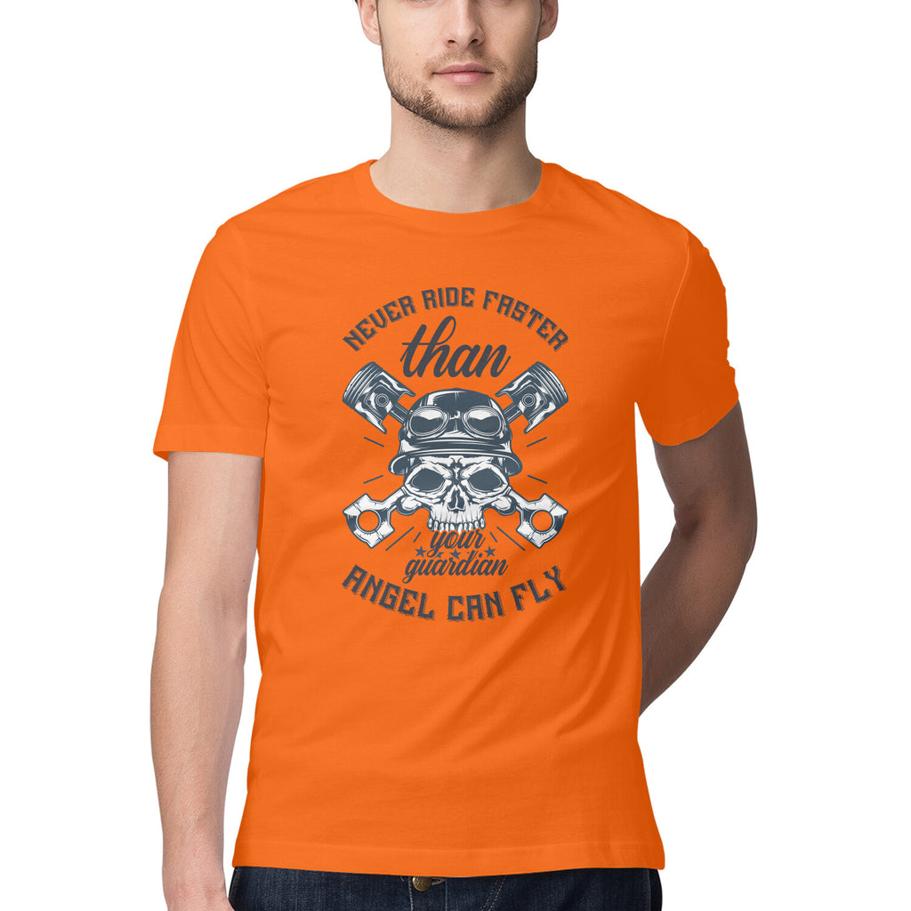 Men's Never Ride Faster  Design Printed T-Shirt