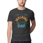 Men's The Walking Dad Design Printed T-Shirt