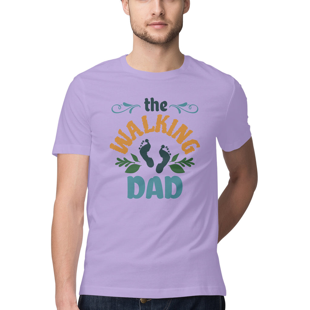 Men's The Walking Dad Design Printed T-Shirt