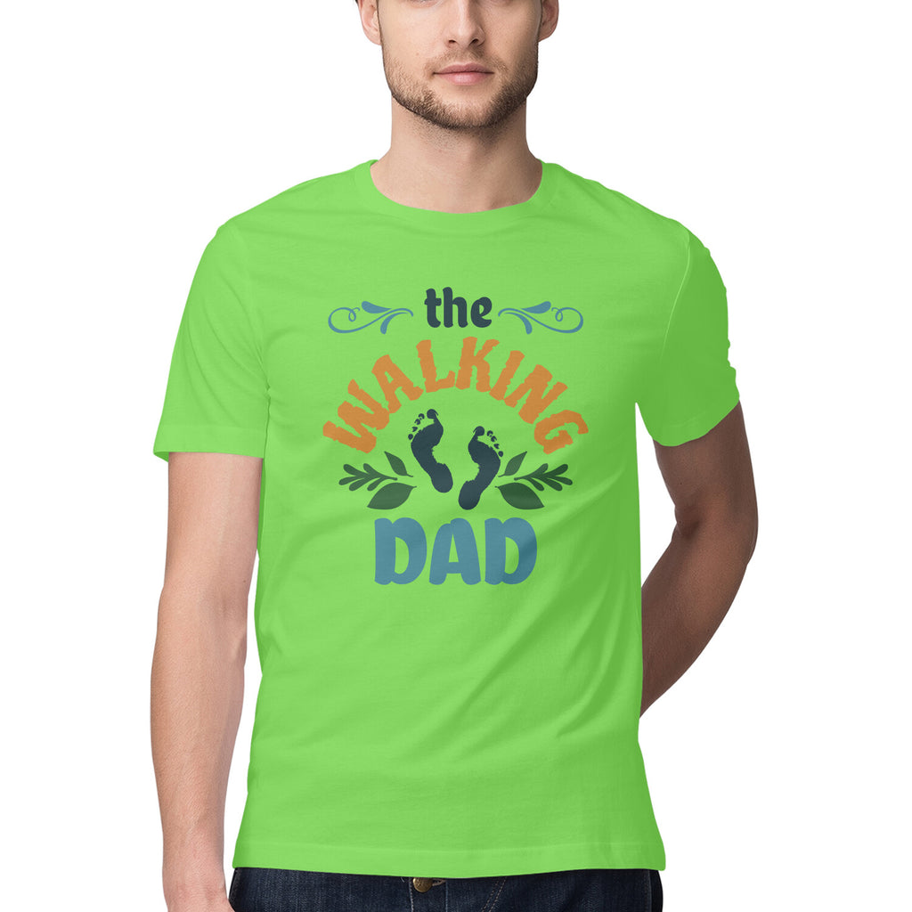 Men's The Walking Dad Design Printed T-Shirt