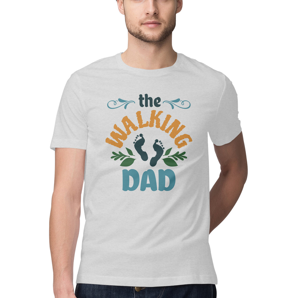 Men's The Walking Dad Design Printed T-Shirt