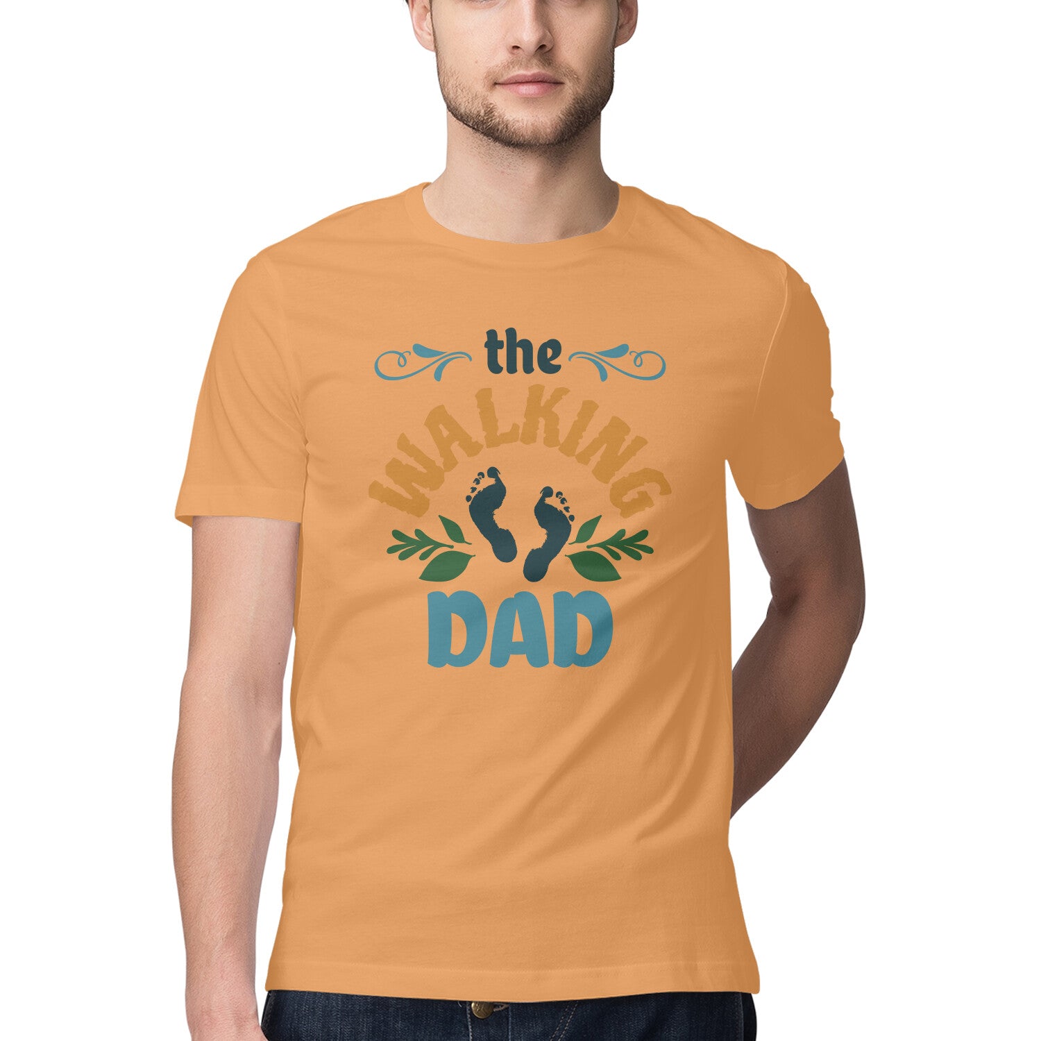 Men's The Walking Dad Design Printed T-Shirt