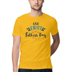 Men's Our First Father's Day Design Printed T-Shirt