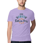 Men's Our First Father's Day Design Printed T-Shirt