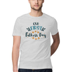 Men's Our First Father's Day Design Printed T-Shirt