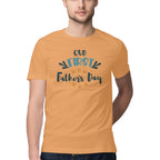 Men's Our First Father's Day Design Printed T-Shirt
