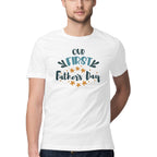 Men's Our First Father's Day Design Printed T-Shirt