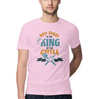 Men's My Dad Is the King Of The Grill Design Printed T-Shirt