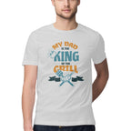 Men's My Dad Is the King Of The Grill Design Printed T-Shirt