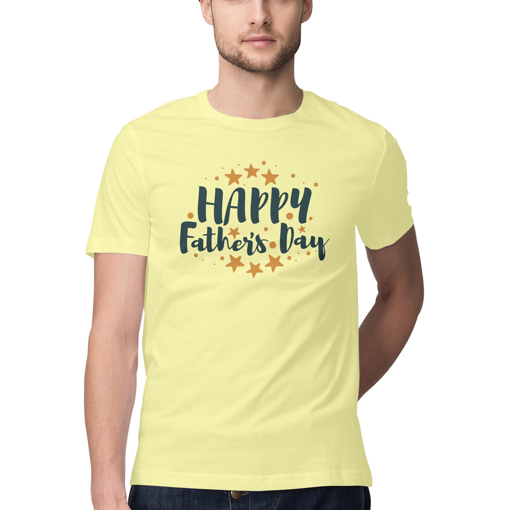 Men's Happy Father's Day Design Printed T-Shirt