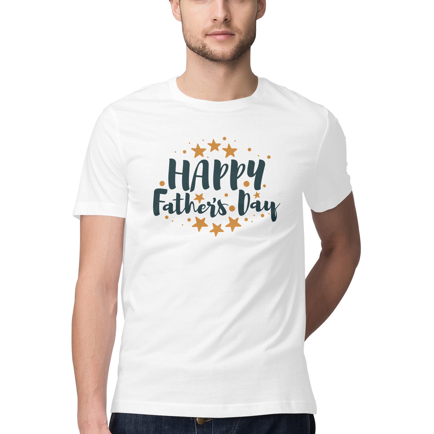 Men's Happy Father's Day Design Printed T-Shirt