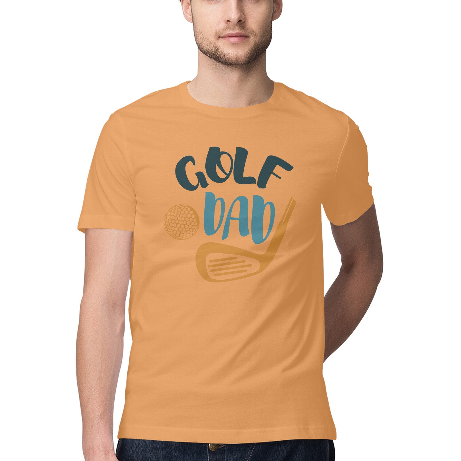 Men's Golf Dad Design Printed T-Shirt