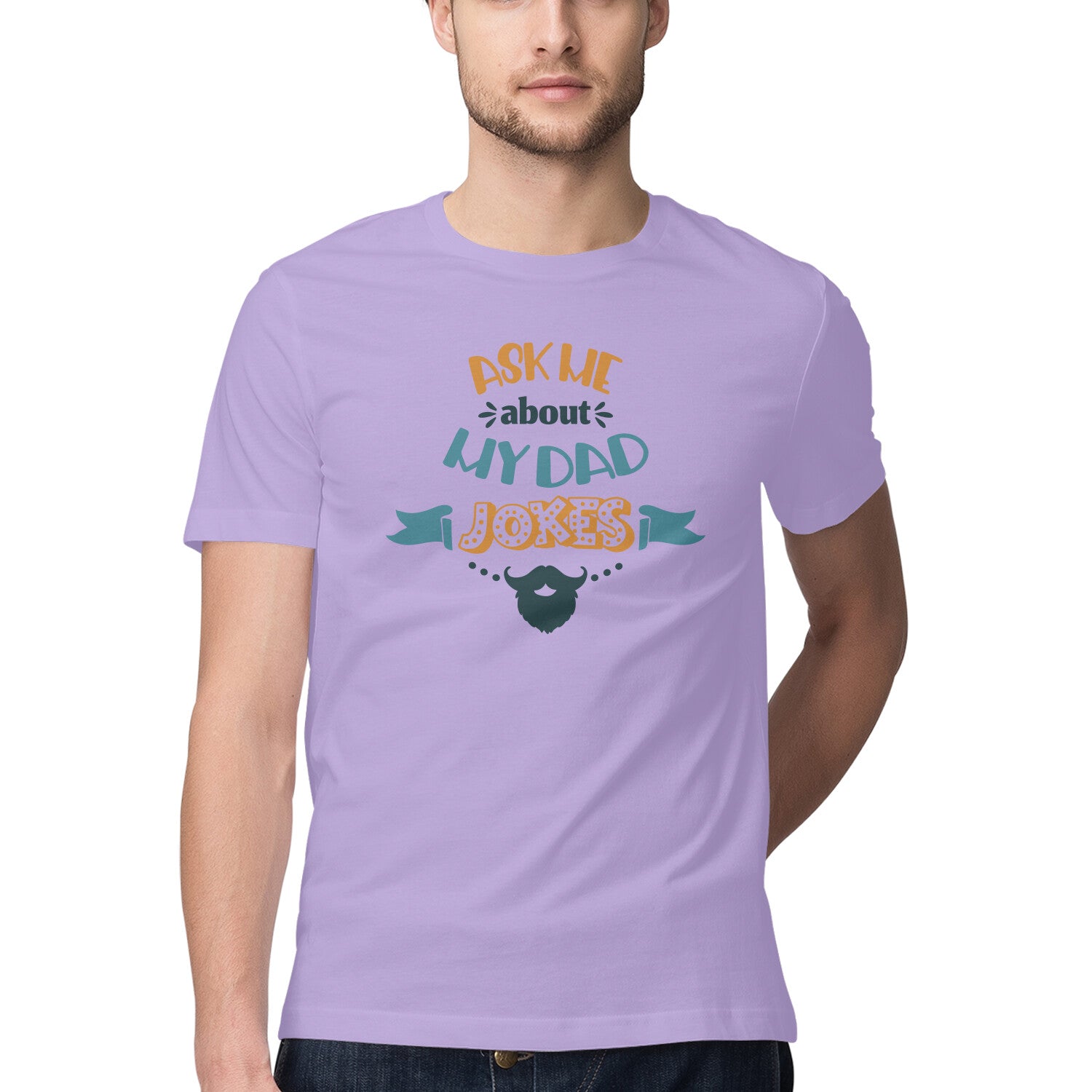 Men's Ask Me About My Dad Jokes Design Printed T-Shirt Secondary image