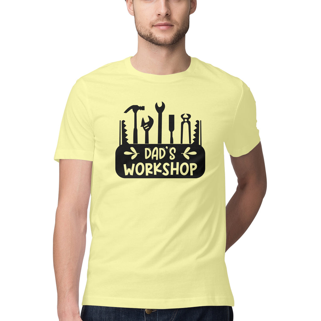 Men's Dads Workshop Design Printed T-Shirt