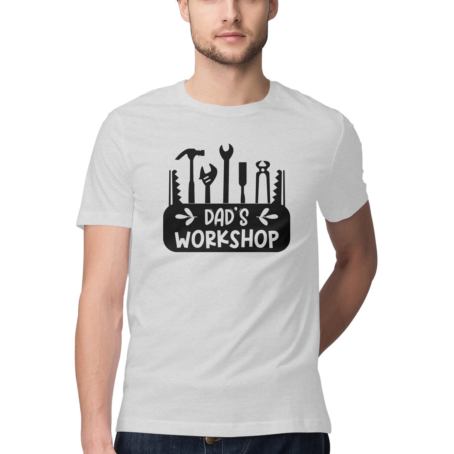 Men's Dads Workshop Design Printed T-Shirt