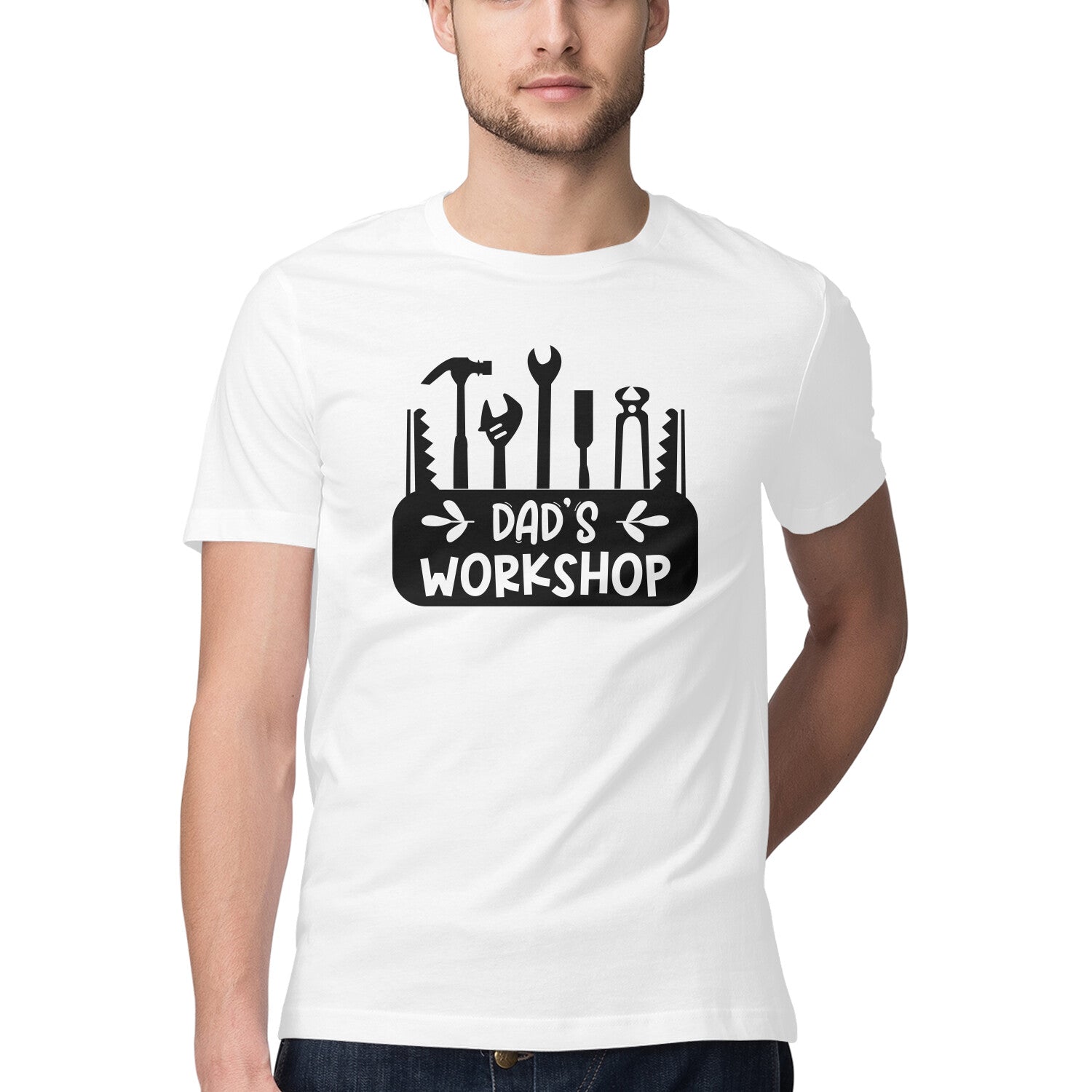 Men's Dads Workshop Design Printed T-Shirt
